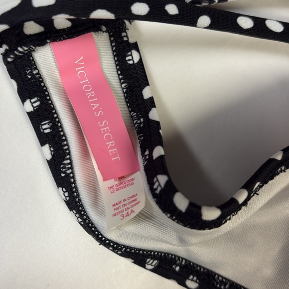 Victoria’s Secret The Gorgeous Push-up Bikini Top Black Boho Size 34A NWT! - Picture 5 of 6